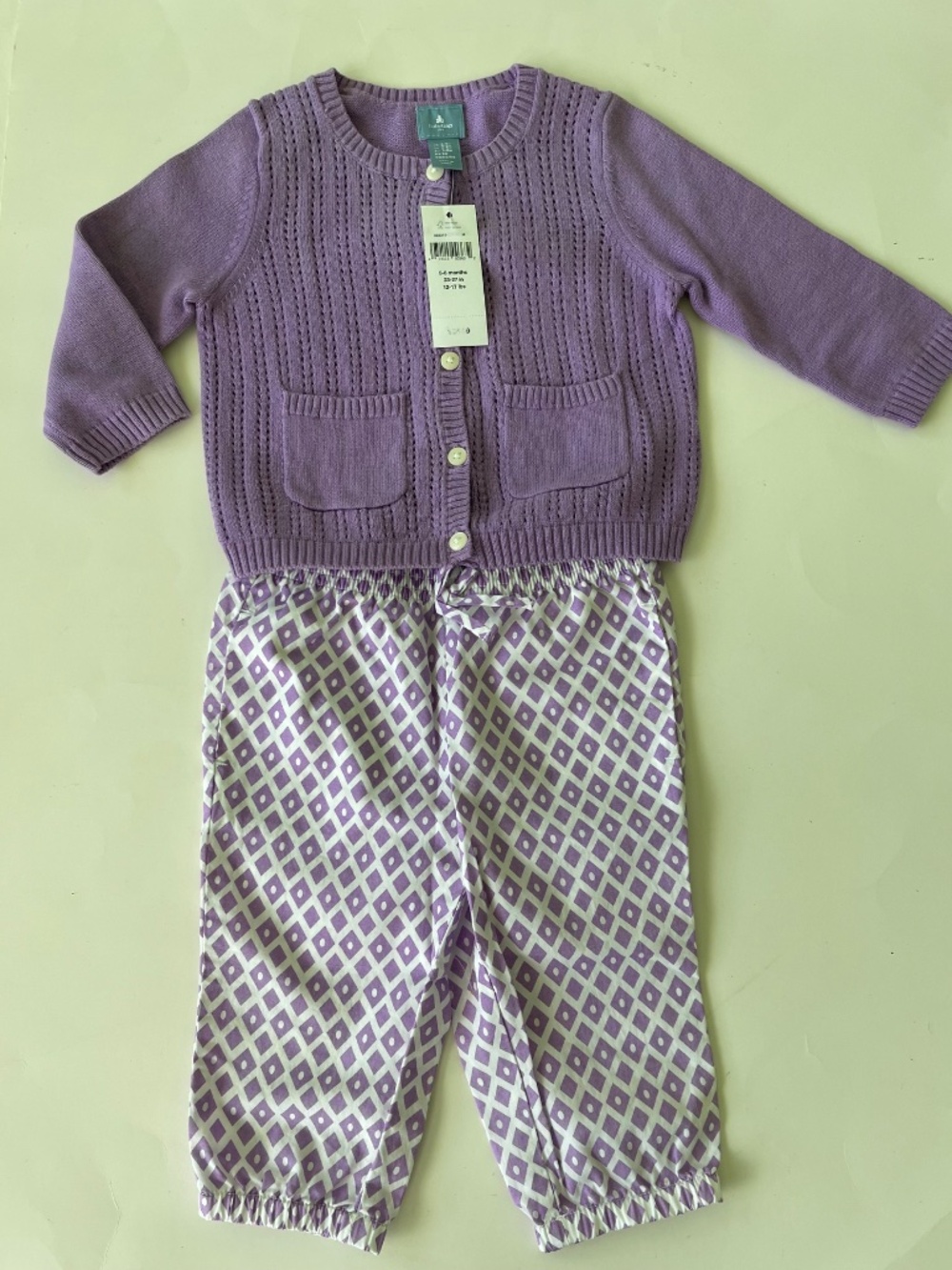 Baby gap girls sweater cardigan and pants Set 3-6 months NEW - Picture 7 of 15